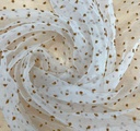 Madonna Organza Dyed Fabric (Two Tone)(Dusty Mustard on White 13)