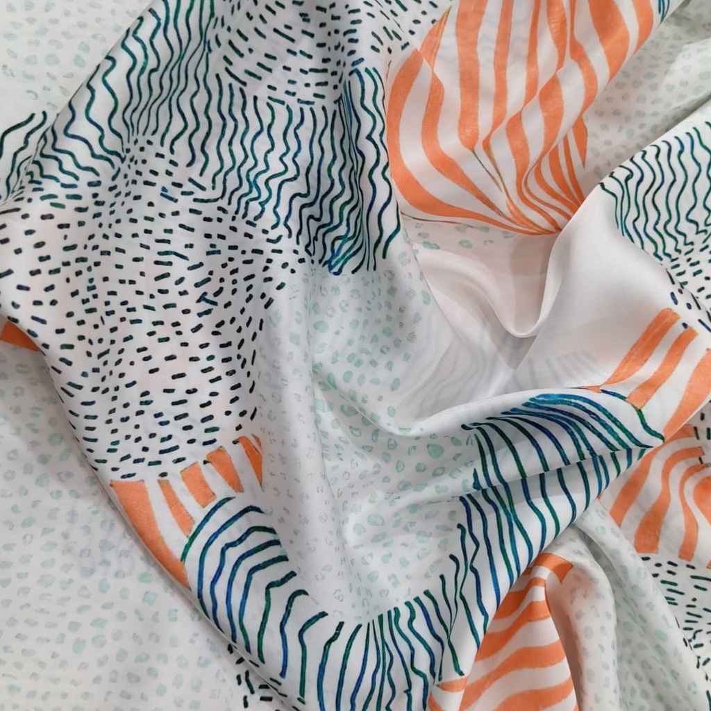 Dots Artwork Print Korean Satin SS22L-KSPL44