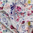 Rose Floral Print On Korean Satin SS22L KSPL28