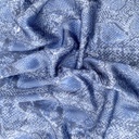Royal Blue Snake Skin Print On Korean Satin SS22L KSPL48