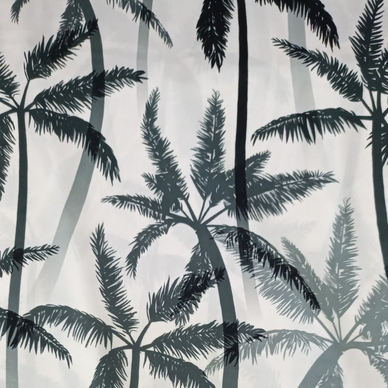 Palm Tree Print On Korean Satin SS22L-KSPL41