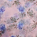 Pink Base Floral Print On Organza SS22A ORPA55