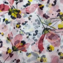 Hibicus Flower Print On Organza SS22A-ORPA58