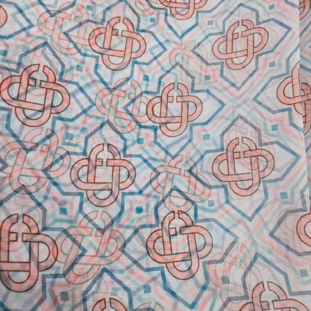 Geometrical Print On Organza SS22A ORPA72