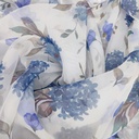 White Base Floral Print On Organza SS22A-ORPA69