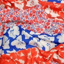 Red Floral Print On Print On Royal Georgette (SS22L) RGPL43