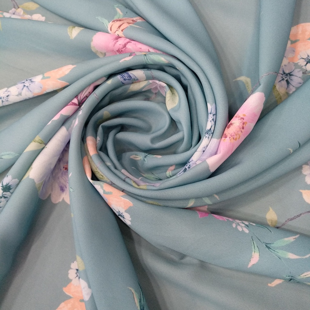 Bird Floral Print On Royal Georgette (SS22A) RGPA66