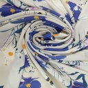 White Base Blue Flower Print On Royal Georgette (SS22A) RGPA52