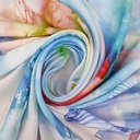 Brush Art Floral Print On Royal Georgette (SS22A) RGPA17