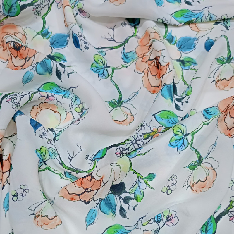 Rose Wall Art Print On Royal Georgette (SS22A) RGPA38