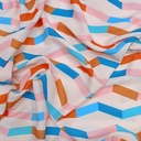 Irregular Zig Zak Print On Royal Georgette (SS22A) RGPA30