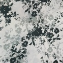 Chrome Satin White Base Black Flower Print Fabric SS22N CSPB01