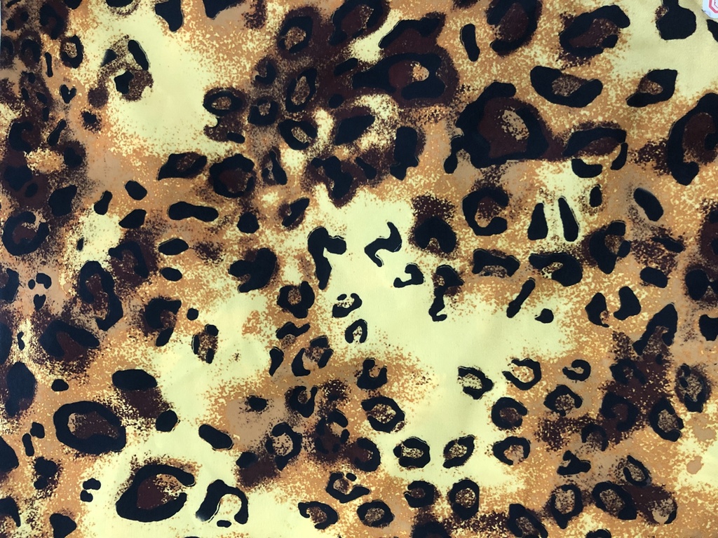 Chrome Satin Pezli With leopard skin Print Fabric SS22N-CSPB05