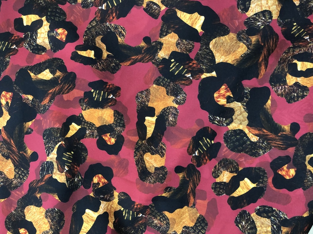 Chrome Satin Animal Print Fabric SS22N-CSPB06