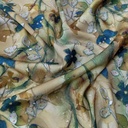 Chrome Satin Floral Print Fabric SS22N CSPB08
