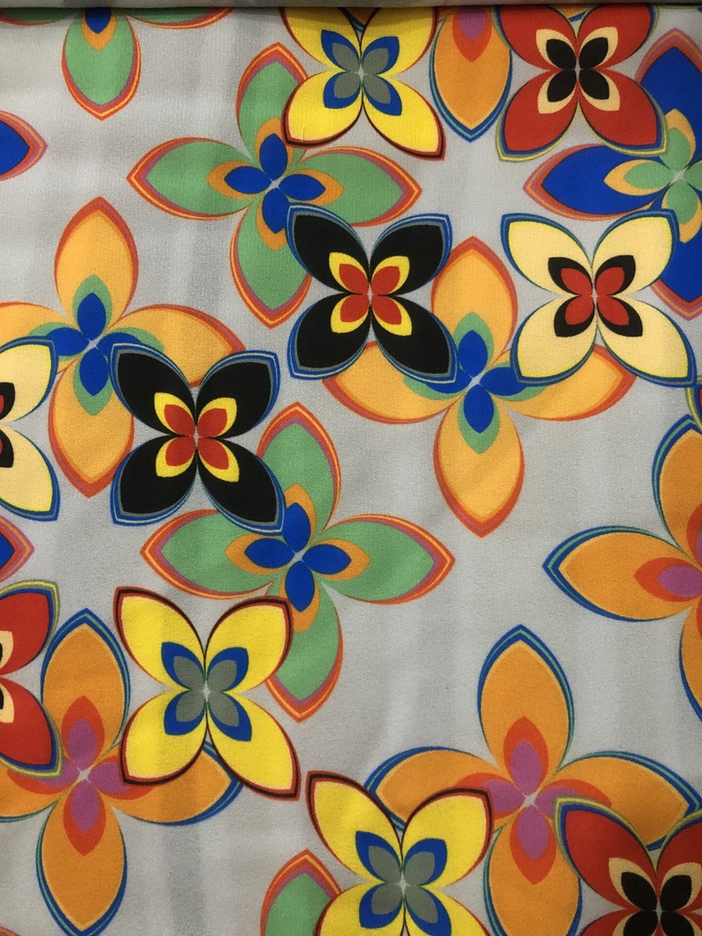 Abstract Flower Print On Royal Georgette (SS22N) RGPB11