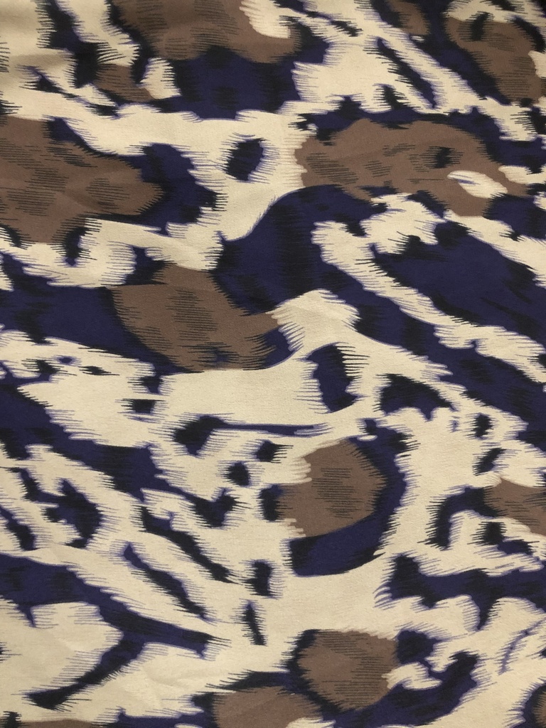 Brown & White Leopard Print On Royal Georgette (SS22N) RGPB39