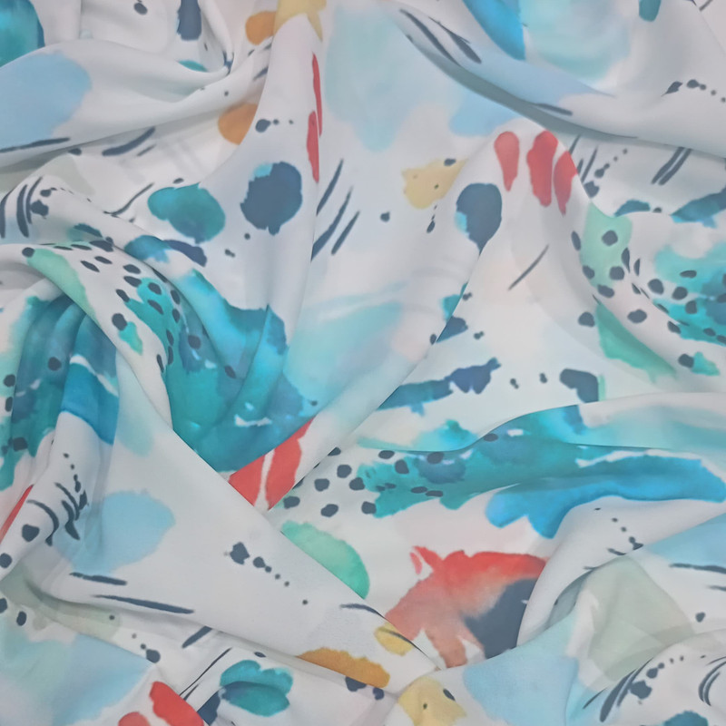 Holy Rainbow Print On Royal Georgette (SS22L) RGPL02