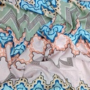 Zig Zak Artwork Print On Royal Georgette (SS22L) RGPL13