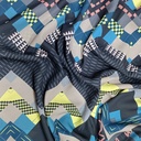 Multi Colour Chevron Print On Royal Georgette (SS22L) RGPL17