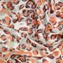 Red & Black Jaguar Print On Royal Georgette (SS22L) RGPL24