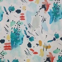 Holy RainBow Print On Korean Satin SS22L-KSPL02