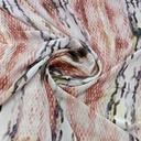 Red & White Colour Snake Skin Print On Royal Georgette (SS2N) RGPB75