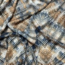 Brown Abstract Art Print On Royal Georgette (SS2N) RGPB118