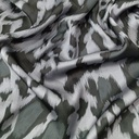 Grey & White Leopard Print On Korean Satin SS22N KSPB36