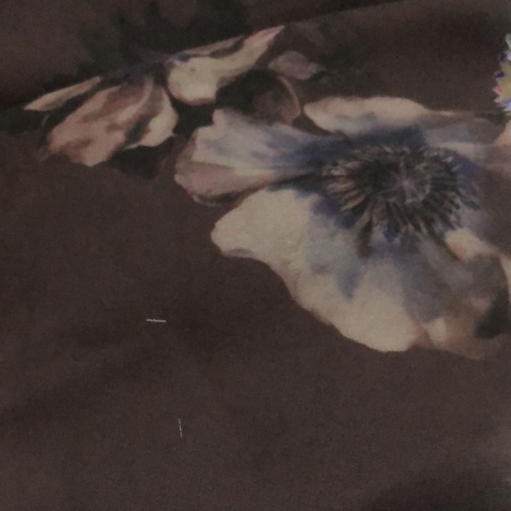 Brown Base Flower Print On Korean Satin SS22N KSPB60