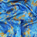 Brush Artwork Print On Korean Satin SS22N KSPB63