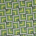 Green Geometrical Box Print On Korean Satin SS2N KSPB68