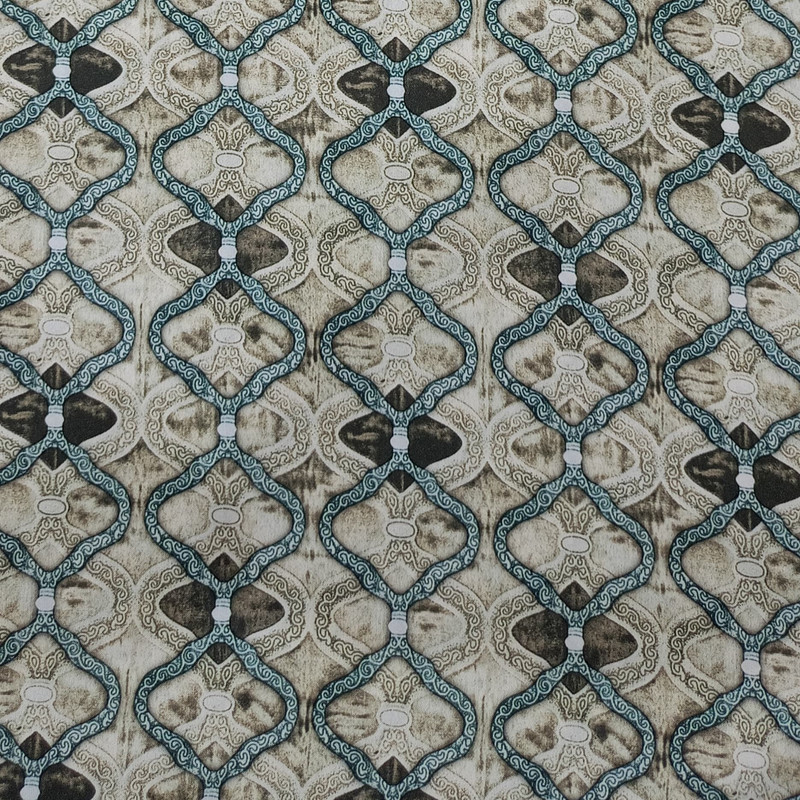 Ogee Silver Print On Korean Satin SS22N-KSPB86