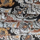 Brown Bohemian Print On Twill Satin (PA07C#1) TSPS44