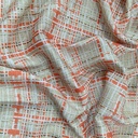 Green Check Print On Twill Satin (PA01C#1) TSPS51