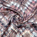 Red Abstract Art Print On Twill Satin (PA15C#2) TSPS55