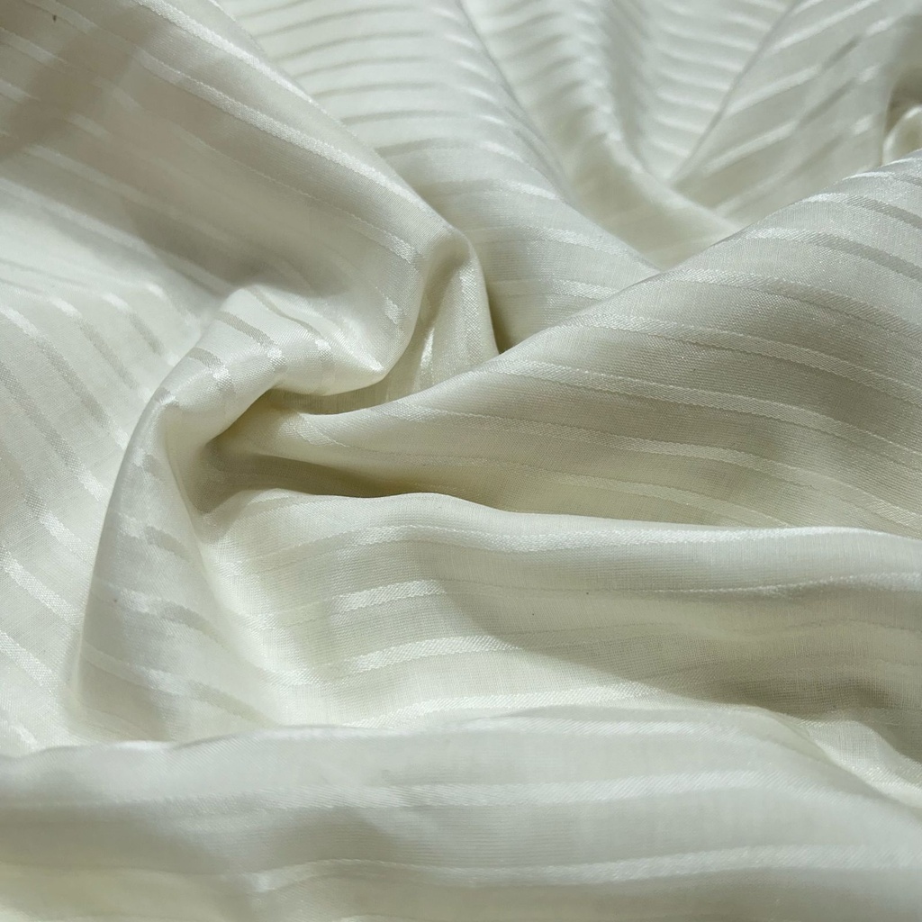 Cotton Silk Stripes Dyed Fabric