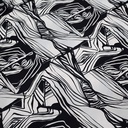 Black & White Marble Print On Crepe Satin S24 CSPS01