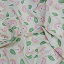Pink & Green Leaf Print On Royal Georgette (SS22L) RGPL58