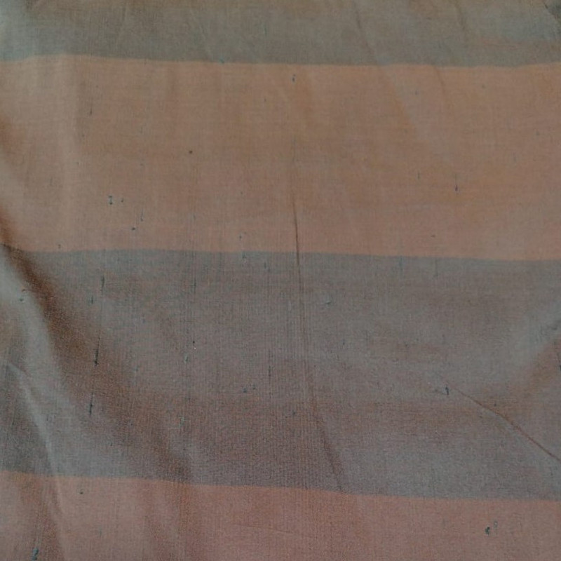 Dupion Silk -Brown- Big Stripes