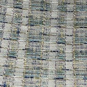 Denim Blue & White & Lurex Boucle Tweed