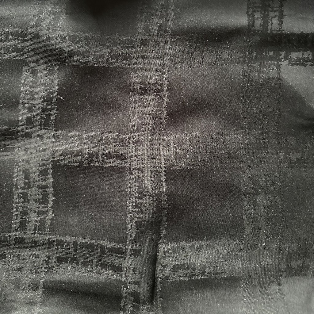 Alpine Jacquard (Squares Black) Dyed Fabric