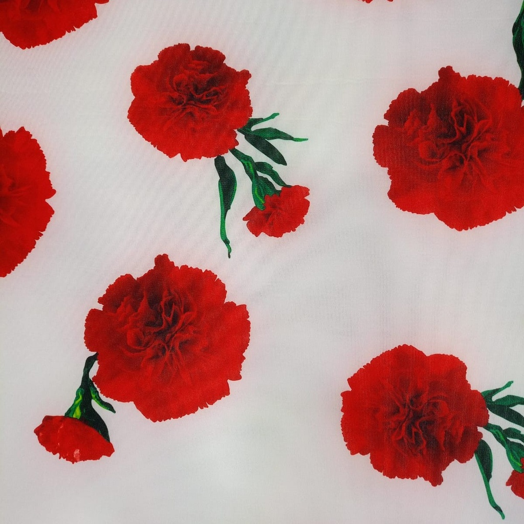 Carnation Flower Print On Neoprene NPPS01