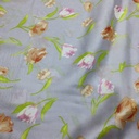 Grey Base Floral Print On Chiffon Satin S23-CSP1
