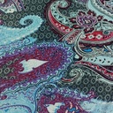 Big Paisley Skyblue Print On Viscose