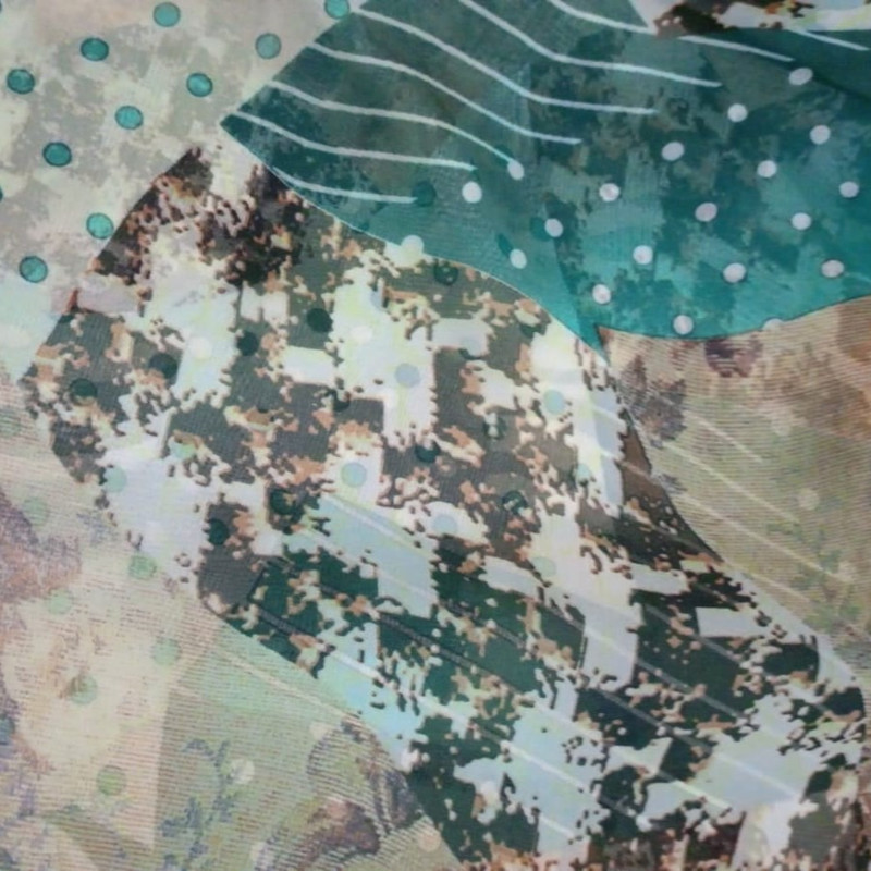 Marble Print On Flat Chiffon FCPS111