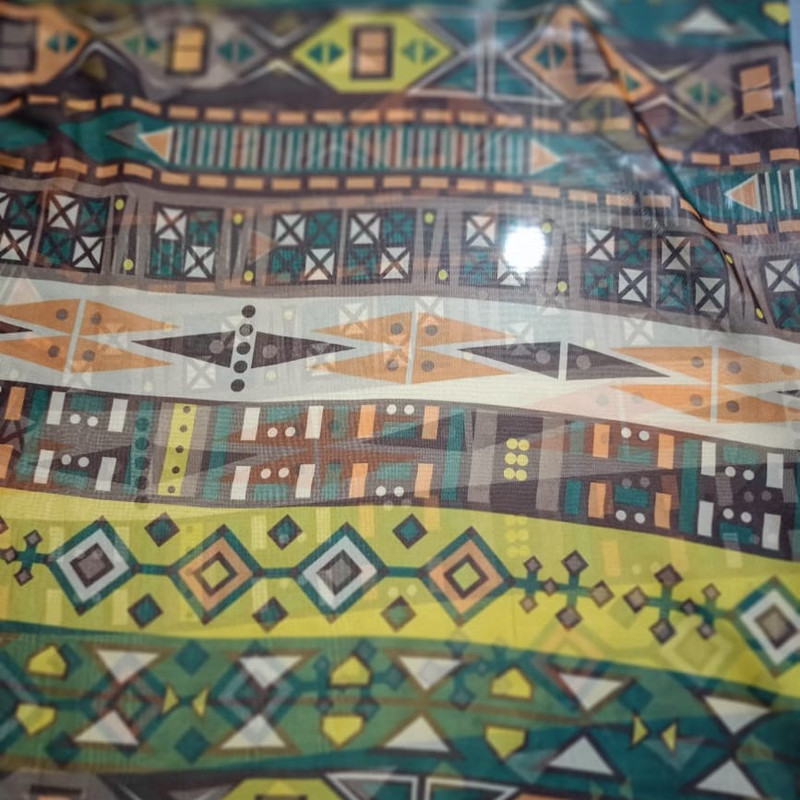 Bohemian Print On Flat Chiffon FCPS06