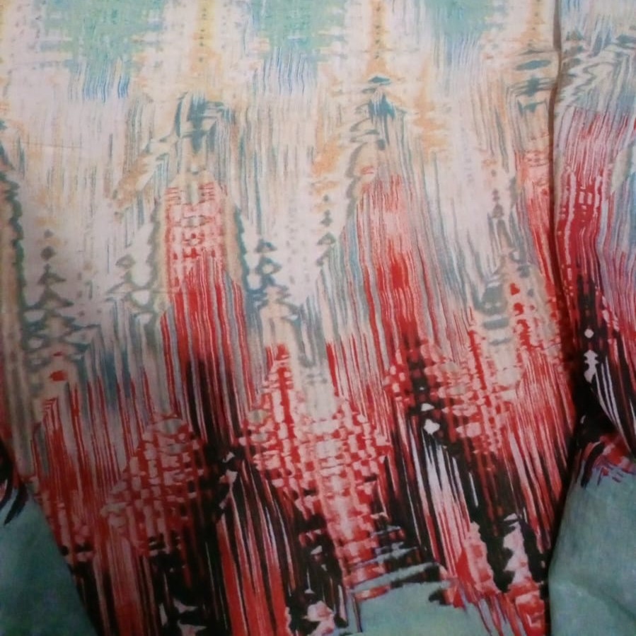 Glass Blur Print On French Rayon S23-FRPS16