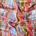 Abstract Club Print On Habutai Satin S24 HSPS03