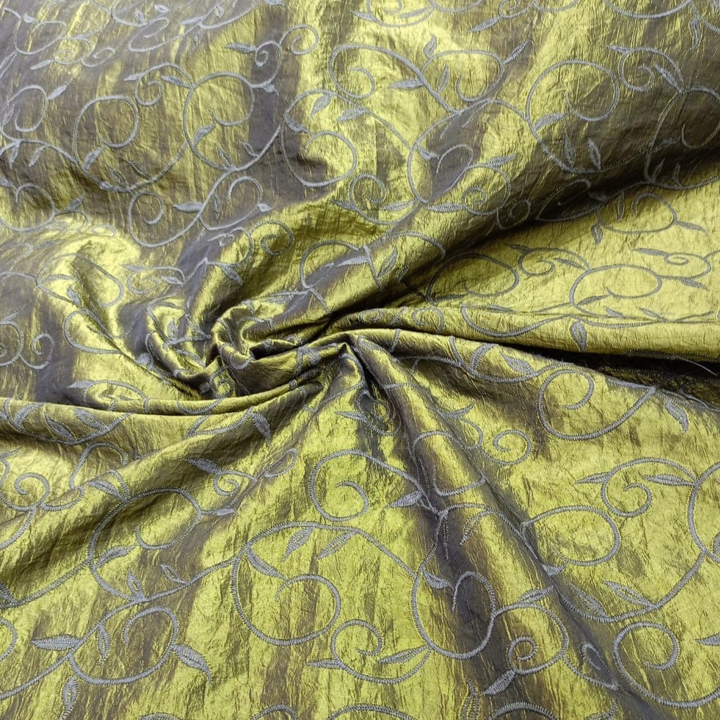 Macroni African Prints On Embroidered Taffeta